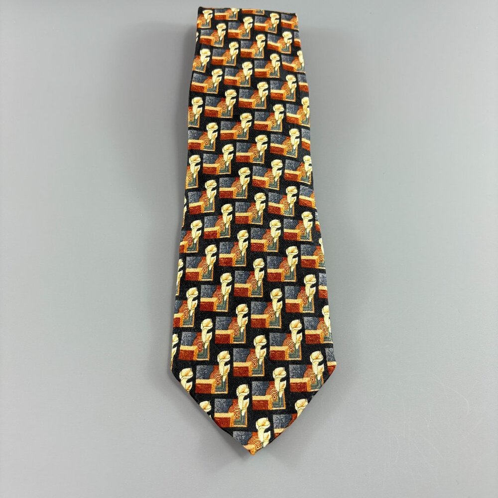 Ermenegildo Zegna Design Exclusive Floral Men's Long Tie 3 3/4" x 62"